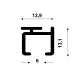 VLTAVA T1 TORINO F1 Dvoukolejnice s čelem pro záclony a závěsy - lehké zatíženÍ